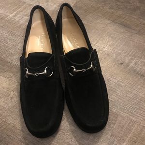 Gucci Horse bit Loafer Black Suede 8 1/2B